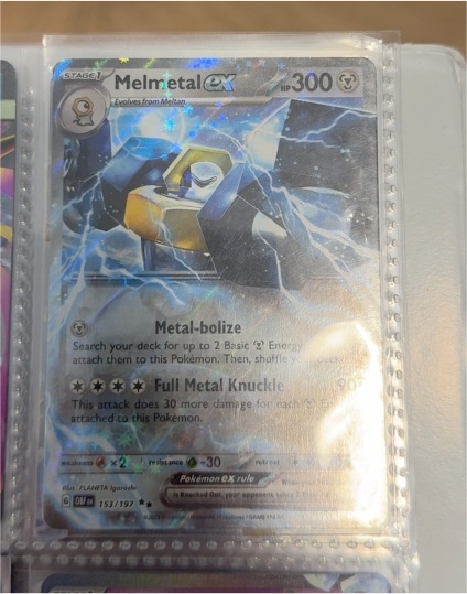 2023 Pokémon SV03 Obsidian Flames #153 Melmetal ex — front