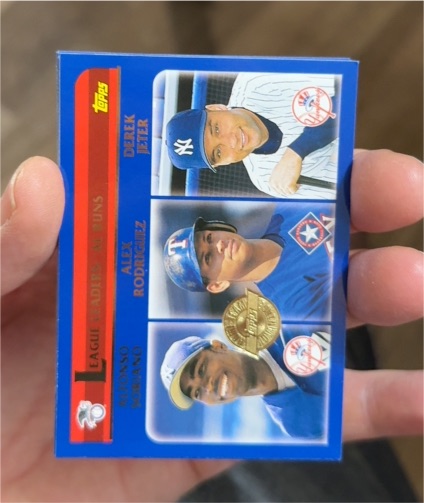 2003 Topps #338 AL Runs Leaders Derek Jeter / Alex Rodriguez / Alfonso Soriano — front