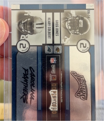 2004 Playoff Contenders Round Numbers #RN-14 Greg Jones / Keary Colbert — front