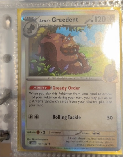 Arven's Greedent 159/182 — front