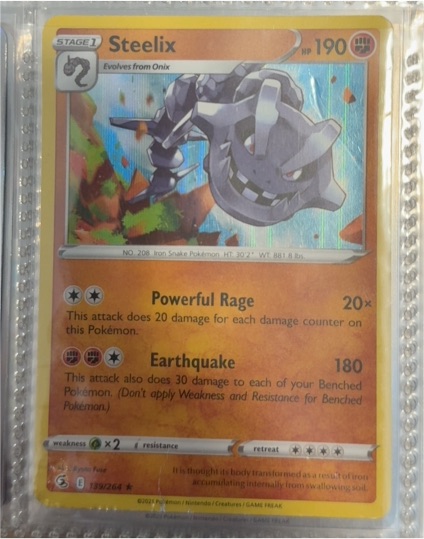 2021 Pokémon Fusion Strike #139 Steelix — front