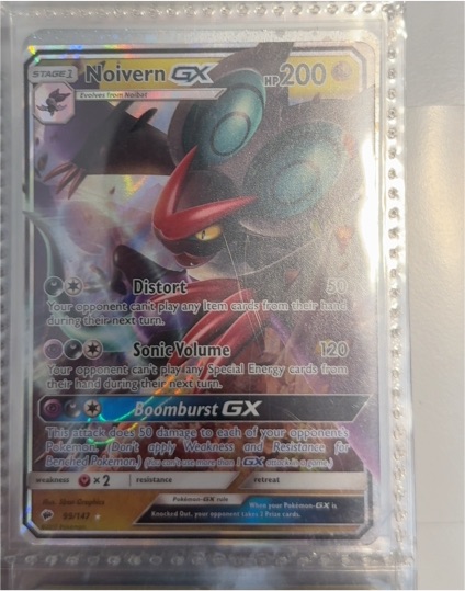 2017 Pokemon SM Burning Shadows #99 Noivern GX — front