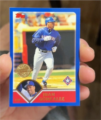 2003 Topps #38 Juan Gonzalez — front