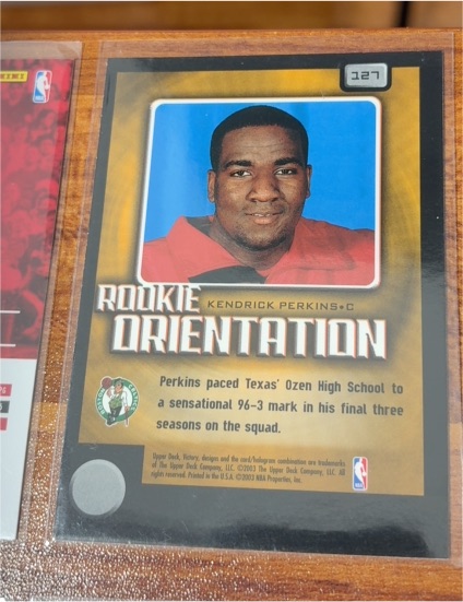 2003-04 Upper Deck Victory #127 Kendrick Perkins Rookie Orientation — front