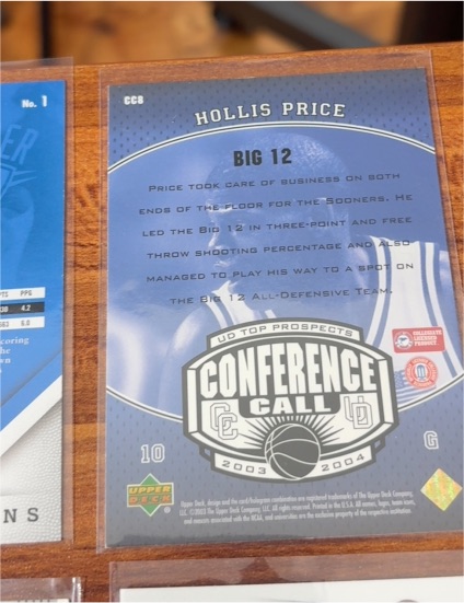 2003 Upper Deck Top Prospects Conference Call #CC8 Hollis Price — front