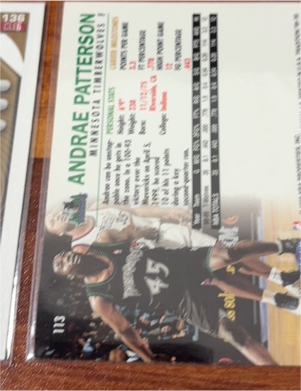 1998 Press Pass #35 Andrae Patterson — front