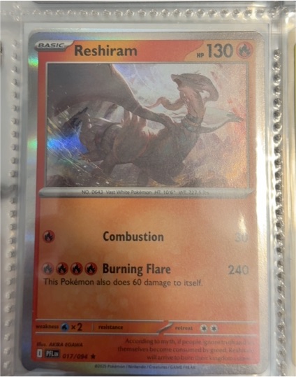 2025 Pokémon #017 Reshiram — front
