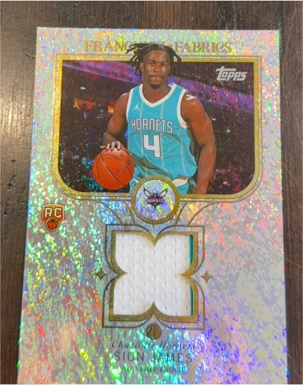 2025-26 Topps Franchise Fabrics #FF-SJ Sion James — front