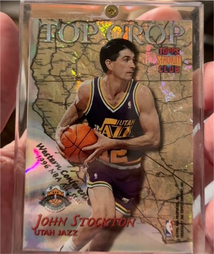 1996-97 Topps Stadium Club #TC10 John Stockton — front