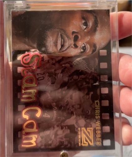 1997-98 Skybox Z-Force Slam Cam #12SC Chris Webber — front
