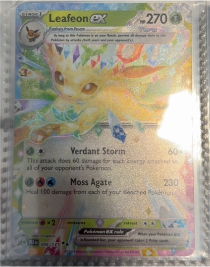 2019 Pokémon SV: Prismatic Evolutions #006 Leafeon ex — front