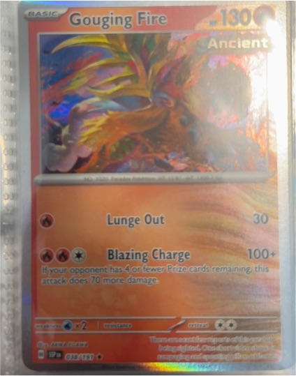 2024 Pokemon Scarlet & Violet Surging Sparks #038 Gouging Fire — front