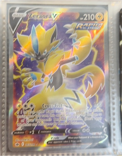 Pokémon TCG Zeraora V 165/198 Chilling Reign — front