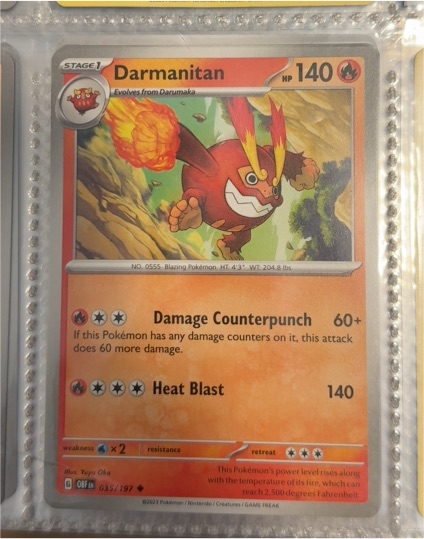 2023 Pokémon Scarlet & Violet Obsidian Flames #035 Darmanitan — front