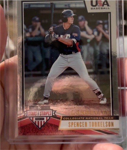 2019 Panini USA Baseball Stars & Stripes Longevity #12 Spencer Torkelson — front