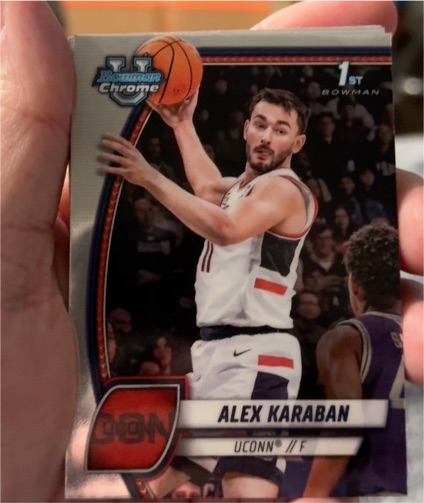 2024 Bowman Chrome University Basketball #100 Alex Karaban — front