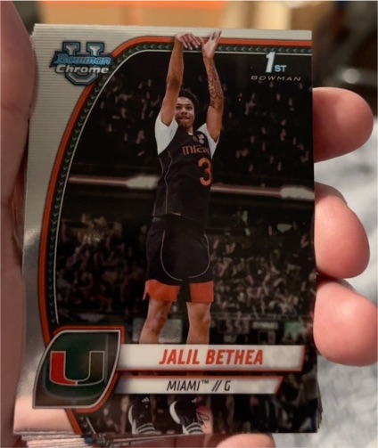 2024-25 Bowman University Chrome #28 Jalil Bethea — front