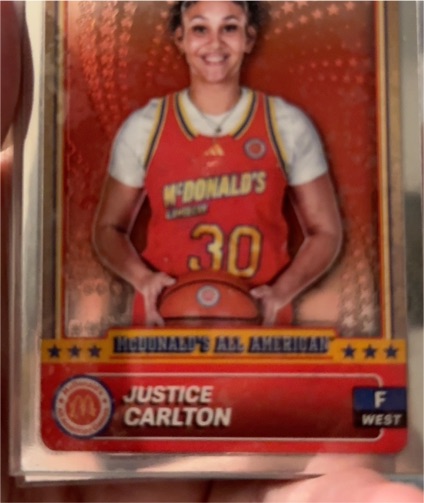 2024 Topps Chrome McDonald's All American #65 Justice Carlton — front