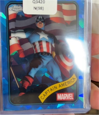 2025 Topps Chrome Marvel Sapphire #185 Captain America — front