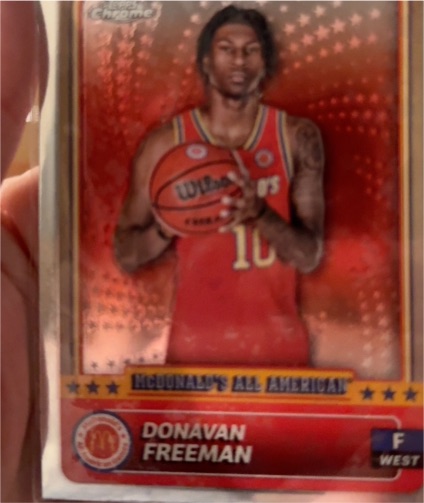 2024 Topps Chrome McDonald's All American #87 Donavan Freeman — front