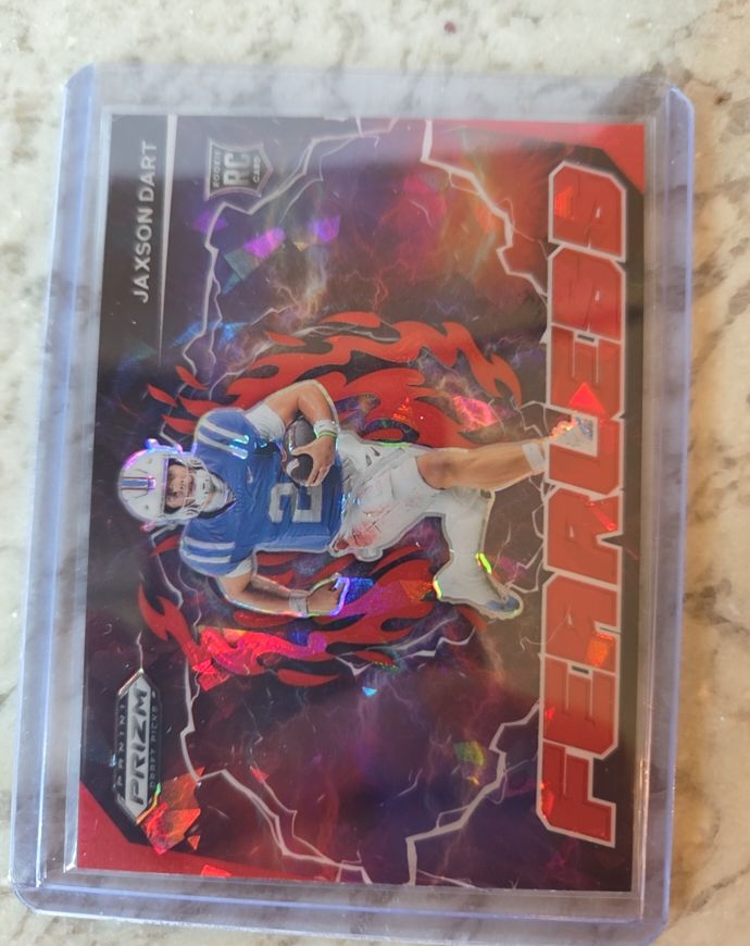 2025 Panini Prizm Draft Picks #F-JDT Jaxson Dart Fearless — front