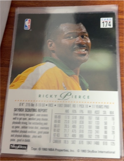 1993-94 SkyBox Premium #174 Ricky Pierce Seattle SuperSonics — front