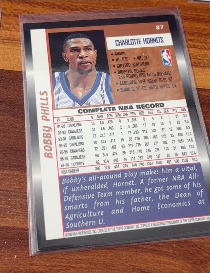 1997-98 NBA Hoops #215 Bobby Phills — front