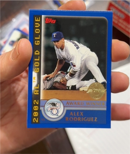 2003 Topps #690 2002 AL Gold Glove Alex Rodriguez Texas Rangers — front