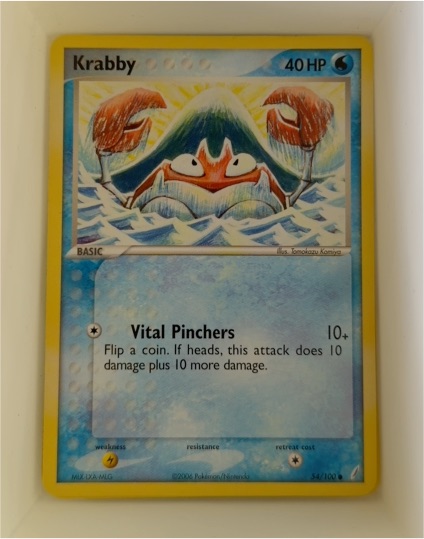 2006 Pokemon EX Crystal Guardians #54 Krabby — front