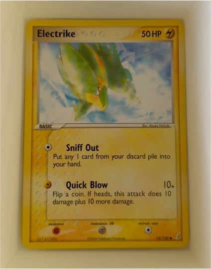 2006 Pokemon EX Crystal Guardians #52 Electrike — front