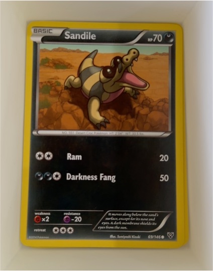 2014 Pokemon XY #69 Sandile — front