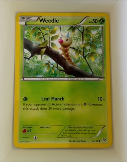 2014 Pokémon XY #3 Weedle — front
