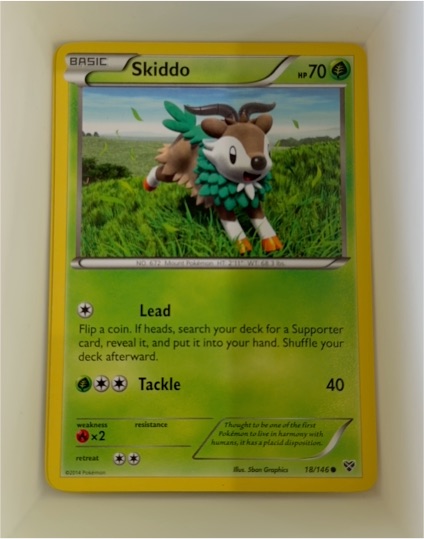 2014 Pokémon XY #18 Skiddo — front