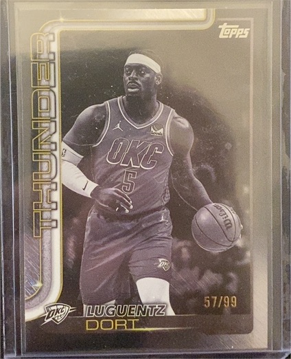 2025-26 Topps #117 Luguentz Dort Blackout — front