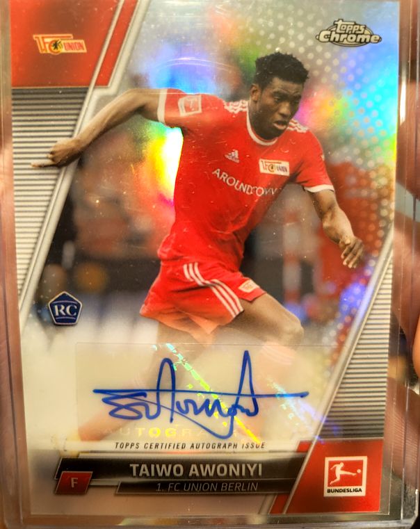 2021-22 Topps Chrome Bundesliga #16 Taiwo Awoniyi — front