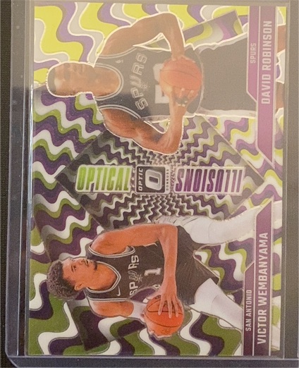 2024-25 Donruss Optic #5 David Robinson/Victor Wembanyama Optical Illusions — front