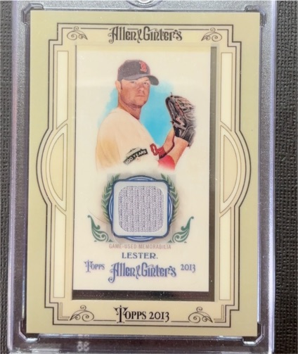 2013 Topps Allen & Ginter's Framed Mini Relics #AGR-JL Jon Lester — front