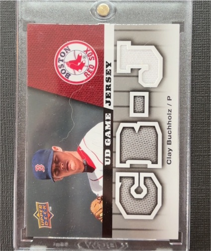2009 Upper Deck UD Game Jersey #GJ-CL Clay Buchholz — front