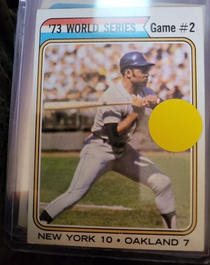 1974 Topps #473 '73 World Series Game 2 Willie Mays — front