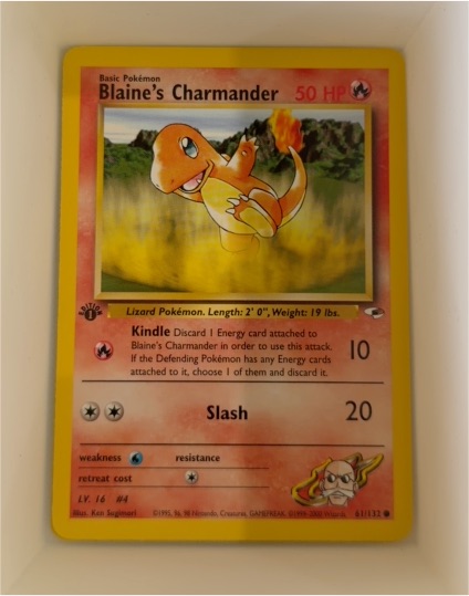 1999 Pokémon Gym Heroes #61 Blaine's Charmander — front