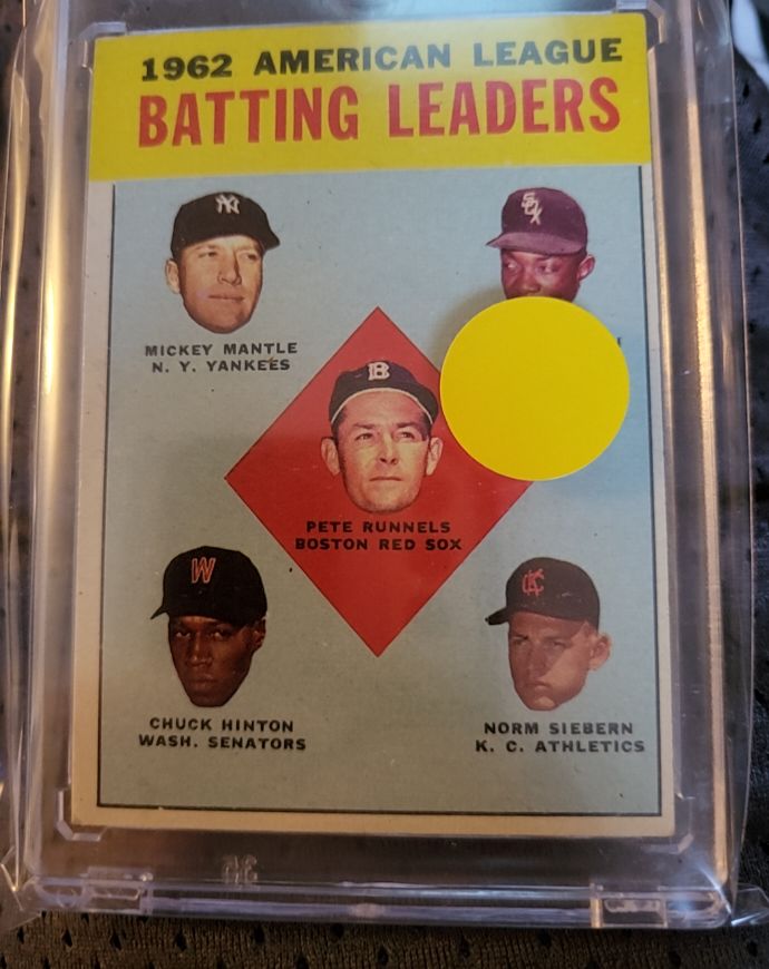 1963 Topps #2 1962 American League Batting Leaders Mickey Mantle — front