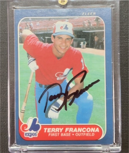 1985 Fleer #398 Terry Francona — front