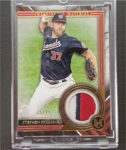 2022 Topps Museum Collection Meaningful Material Relics Stephen Strasburg #MMR-SS — front