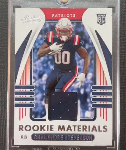 2021 Panini Absolute Rookie Materials #ARM-RST Rhamondre Stevenson — front