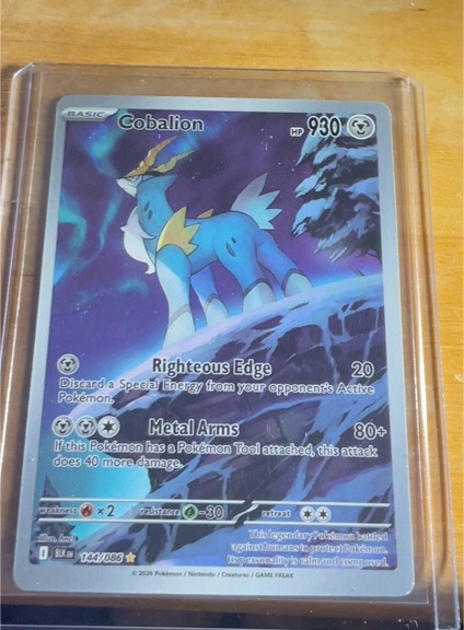 2020 Pokémon Black Bolt #144 Cobalion — front