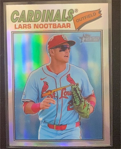 2026 Topps Heritage Chrome #198 Lars Nootbaar — front