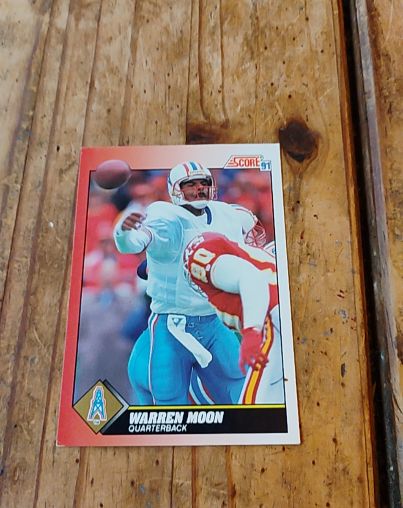1991 Score #201 Warren Moon — front