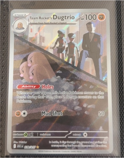 2026 Pokémon TCG Team Rocket's Dugtrio #239/217 — front