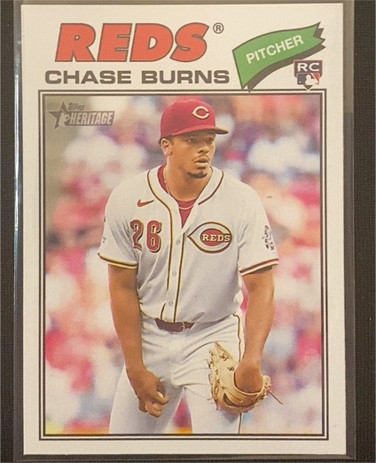 2026 Topps Heritage #212 Chase Burns — front