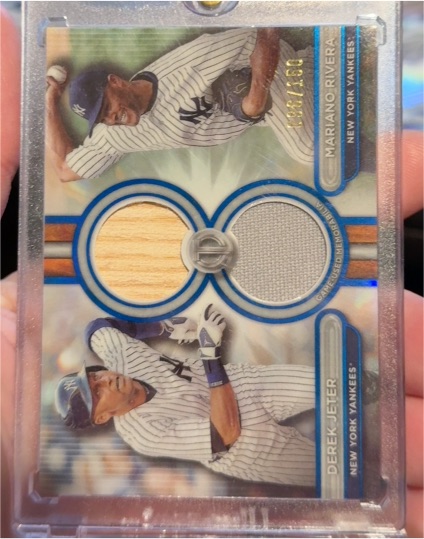 2024 Topps Tribute Dual Relics #DR2-JR Derek Jeter Mariano Rivera — front